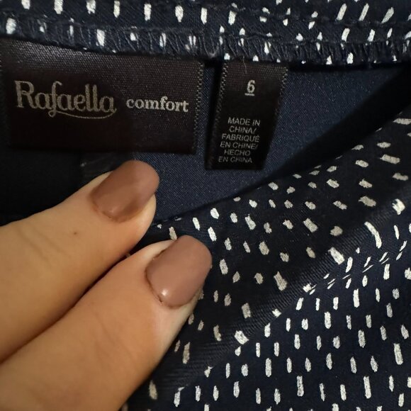 * ❤️RAFAELLA COMFORT NAVY PRINT SLIMMING PANTS   SIZE: 6 - Picture 6 of 6